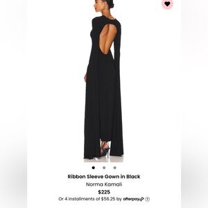 Ribbon Sleeve Gown Norma Kamali